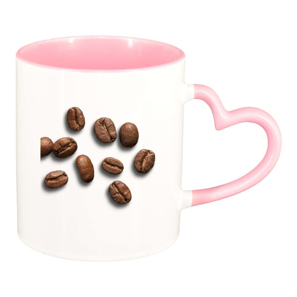Cana Caffee Beans, interior roz, maner inima, 330ml, D270