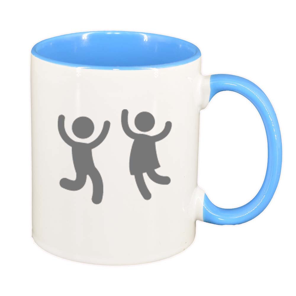 Cana Figure, interior albastru, 330ml, D264