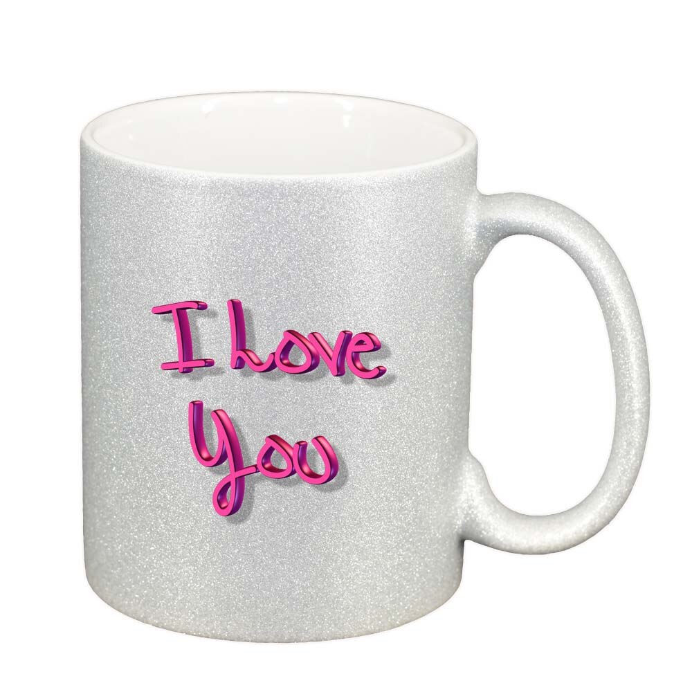 Cana I Love You, argintiu sidefata glitter, 330ml, D276