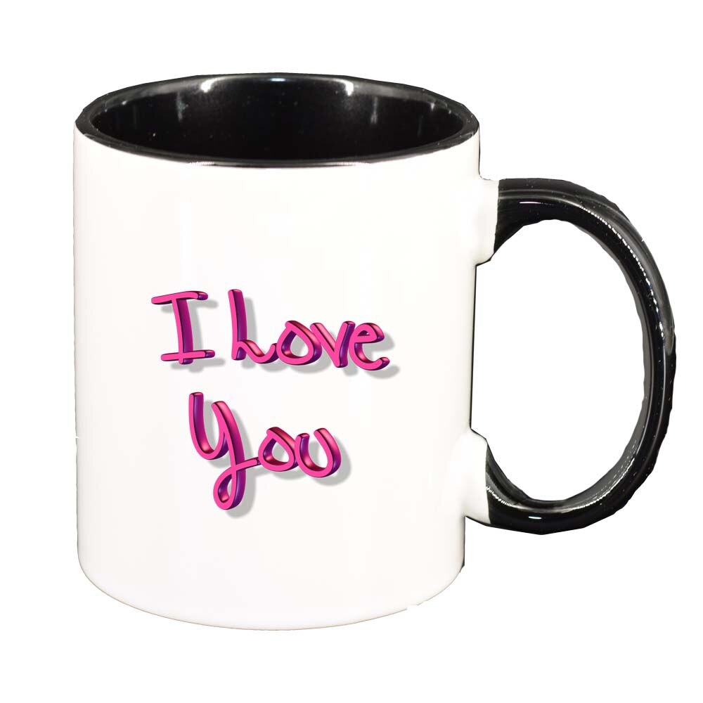 Cana I Love You, interior negru, 330ml, D276