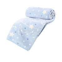 Paturica poliester copii, 100x120 cm, albastru, EMBOS