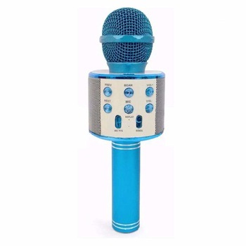 Microfon Karaoke Cu Bluetooth Si Boxa Incorporata , Compatibil cu Orice Smartphone , Acumulator Integrat , Albastru Microfon Karaoke Cu Bluetooth Si Boxa Incorporata , Compatibil cu Orice Smartphone , Acumulator Integrat , Albastru