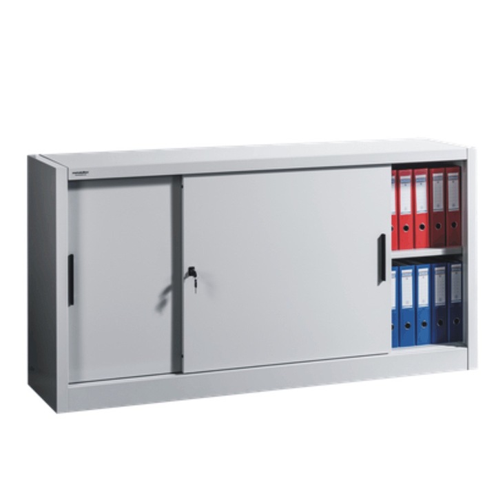 Dulap metalic cu usi culisante 1 raft, 1800x450x900 mm, 50 kg/polita, First