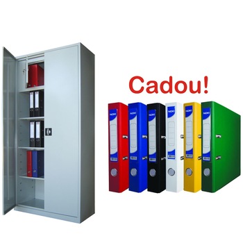 Dulap metalic cu 3 rafturi si seif ECO+, 900x400x1900 mm+5 bibliorafturi cadou! Dulap metalic cu 3 rafturi si seif ECO+, 900x400x1900 mm+5 bibliorafturi cadou!