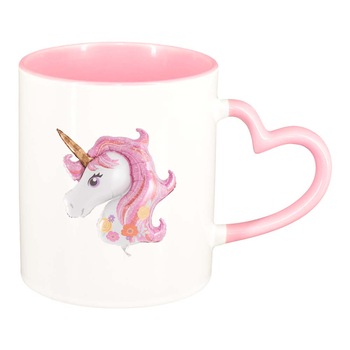 Cana Pony, interior roz, maner inima, 330ml, D255 Cana Pony, interior roz, maner inima, 330ml, D255