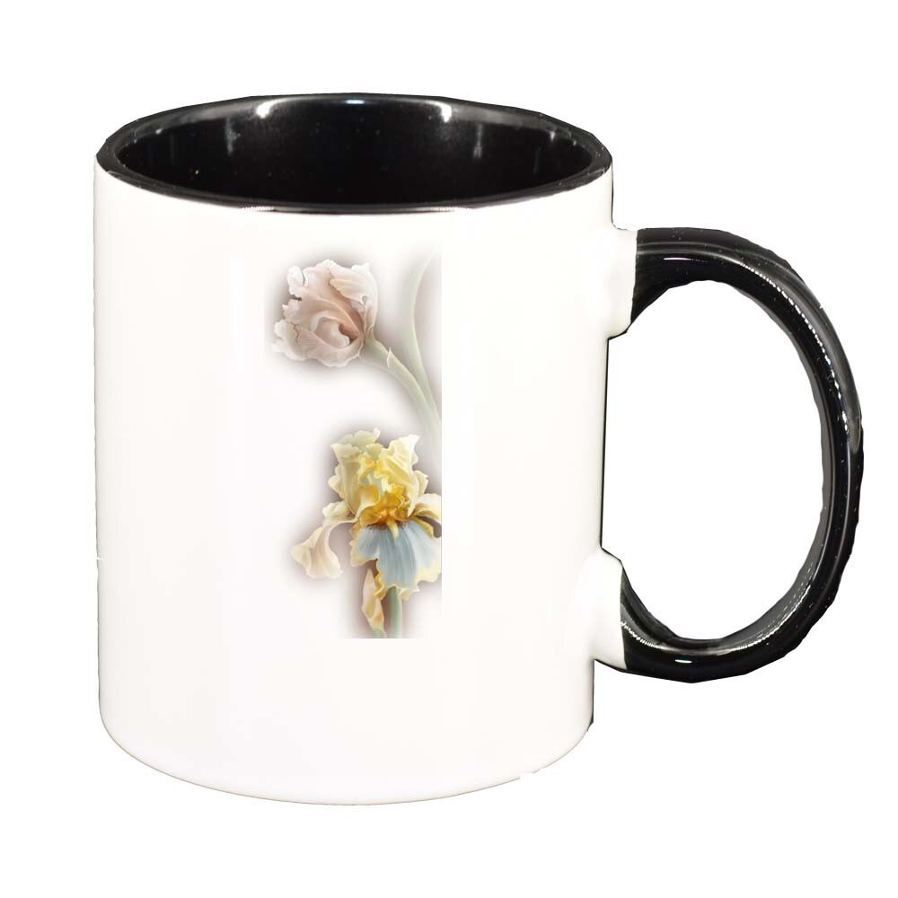 Cana Floare, interior negru, 330ml, D254