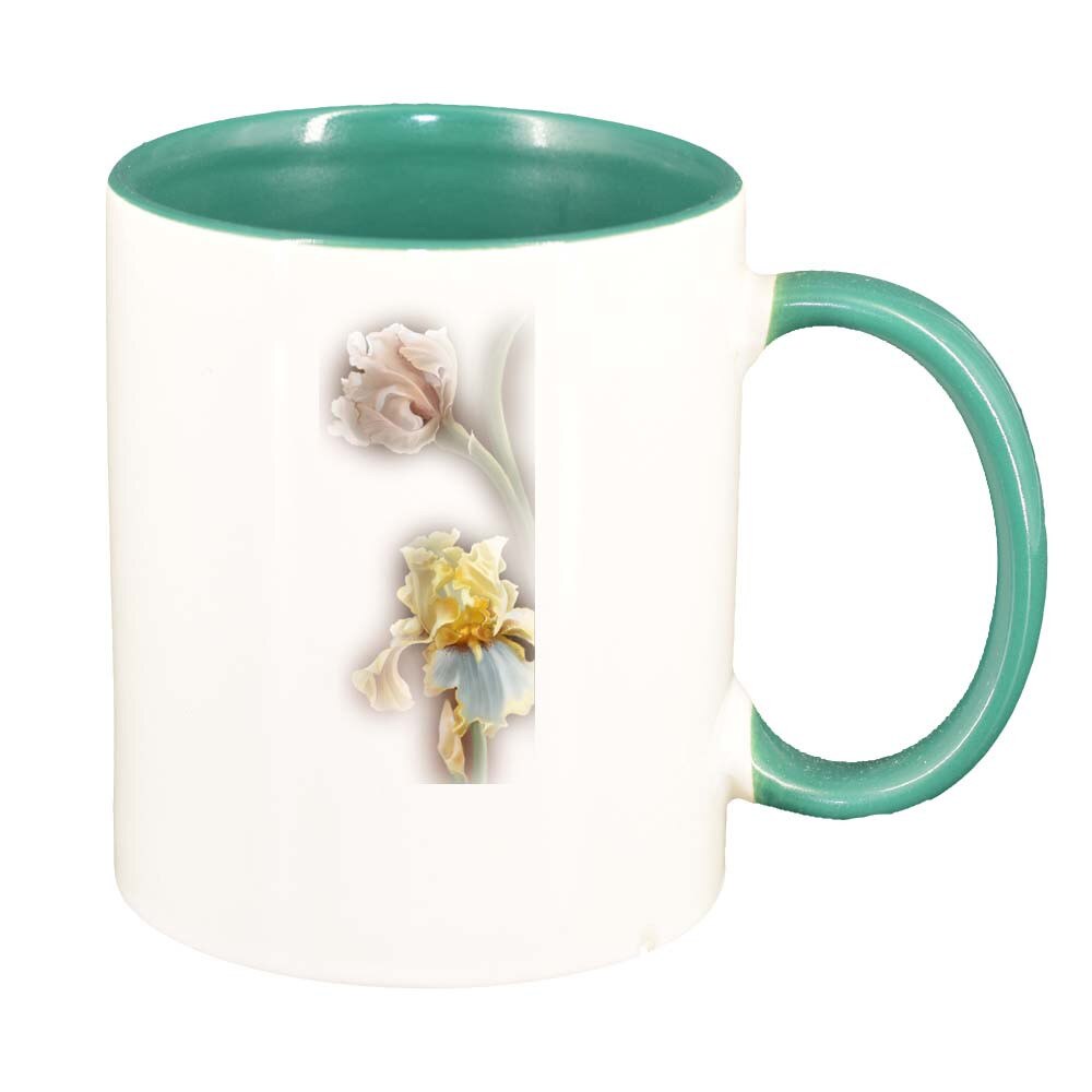 Cana Floare, interior verde, 330ml, D254