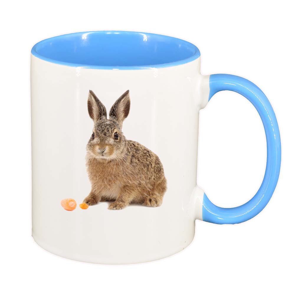 Cana Bunny, interior albastru, 330ml, D259