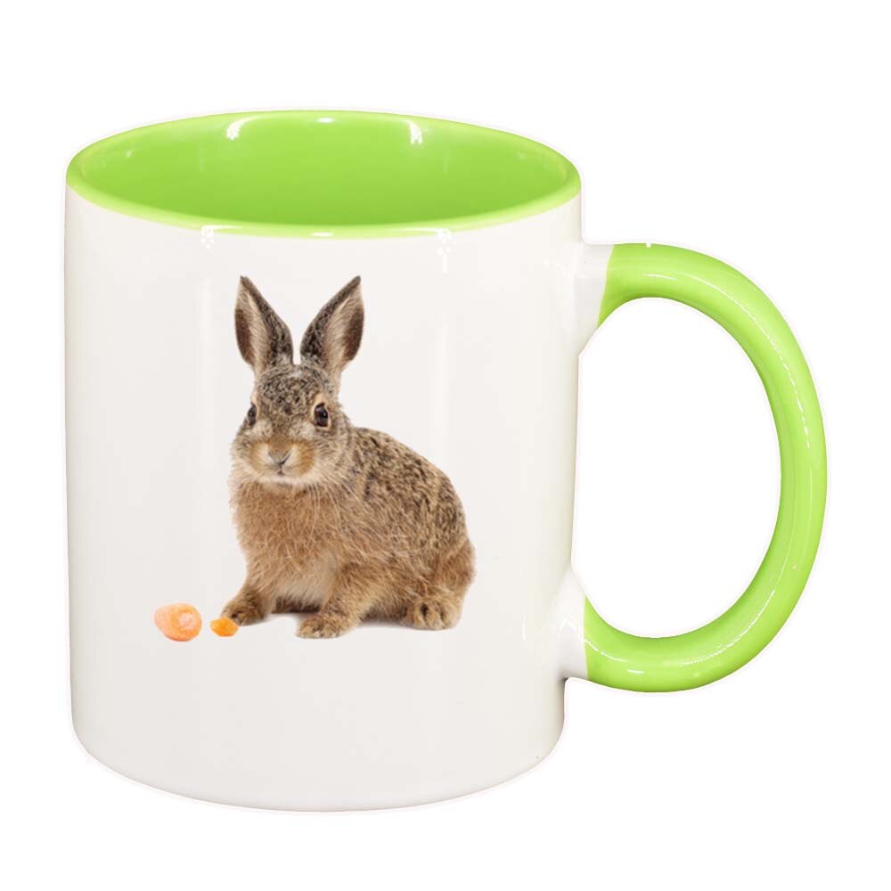 Cana Bunny, interior verde deschis, 330ml, D259