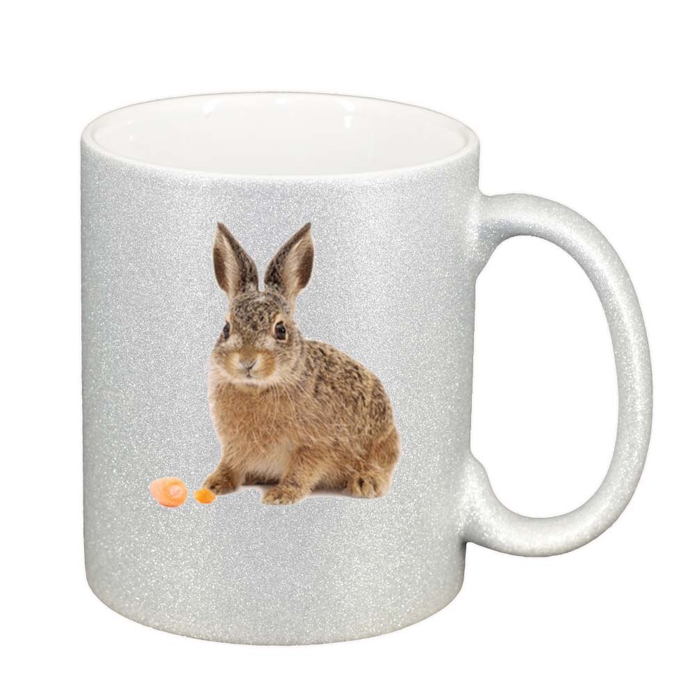 Cana Bunny, argintiu sidefata glitter, 330ml, D259