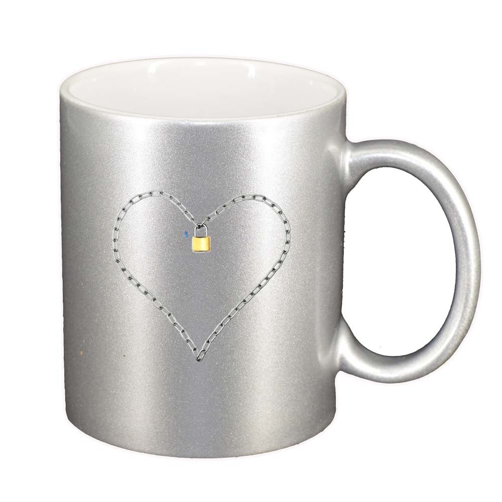 Cana Inima, argintiu sidefata, 330ml, D263