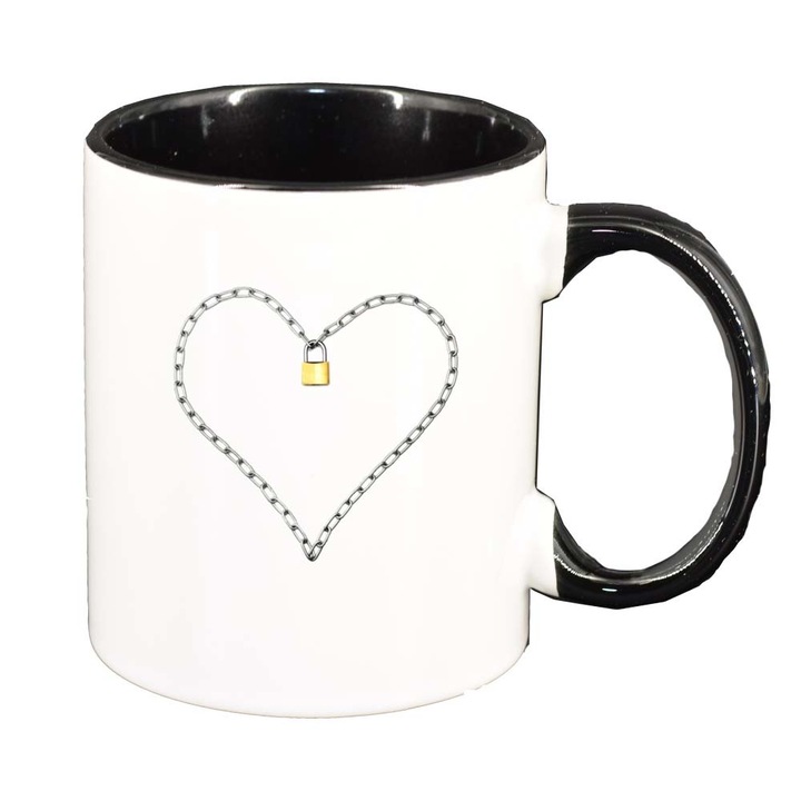 Cana Inima, interior negru, 330ml, D263