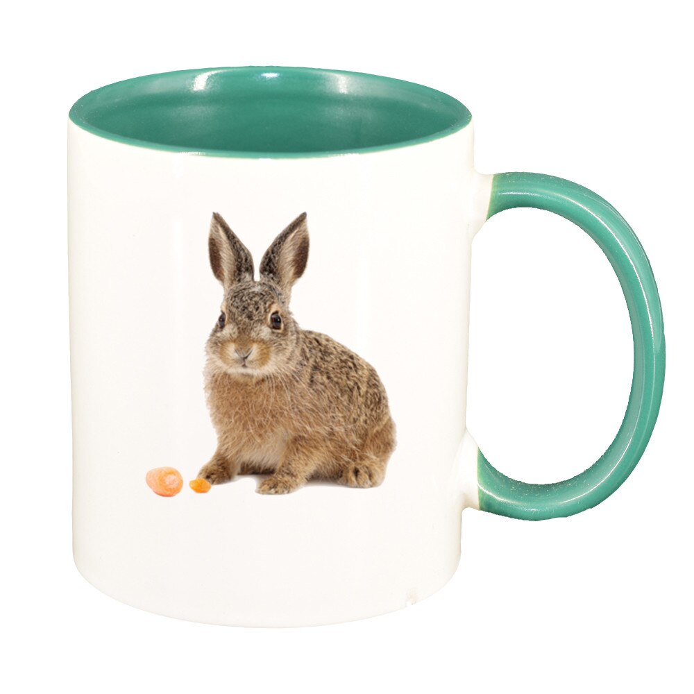 Cana Bunny, interior verde, 330ml, D259