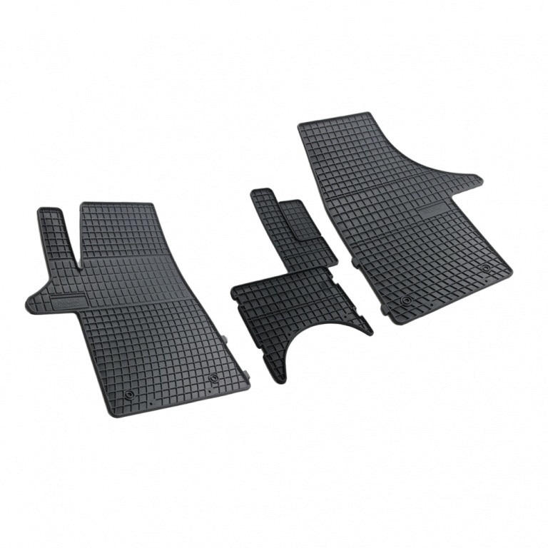 Set 3 covorase/presuri din cauciuc negru antiaderent dedicate VW T5 dupa anul 2003