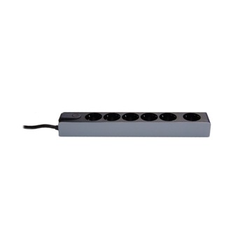 Prelungitor protectie la suprasarcina 2 metri, 6 prize, cable 3 x 1.5, protectie copii, intrerupator Prelungitor protectie la suprasarcina 2 metri, 6 prize, cable 3 x 1.5, protectie copii, intrerupator