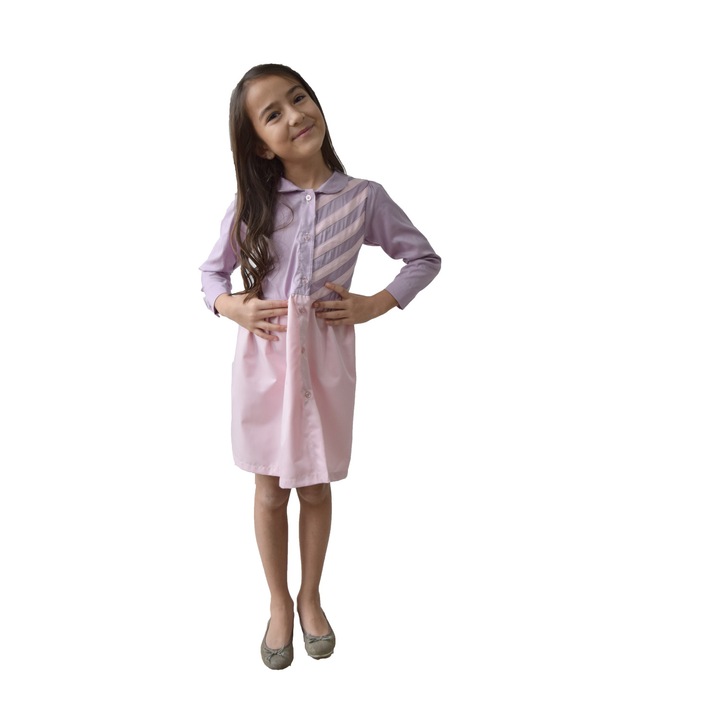 Rochie camasa fete Duo-Star, NOAR Kids, bumbac si poliester