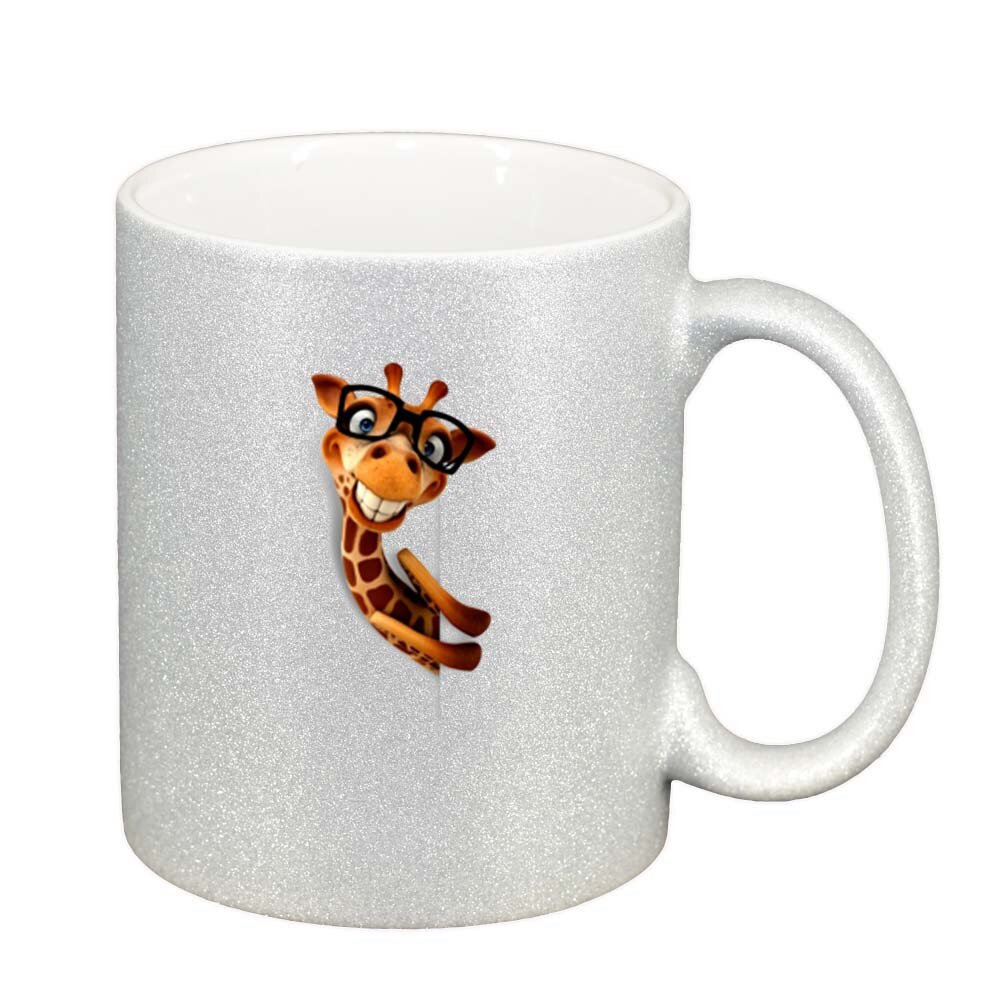 Cana Girafa, argintiu sidefata glitter, 330ml, D275