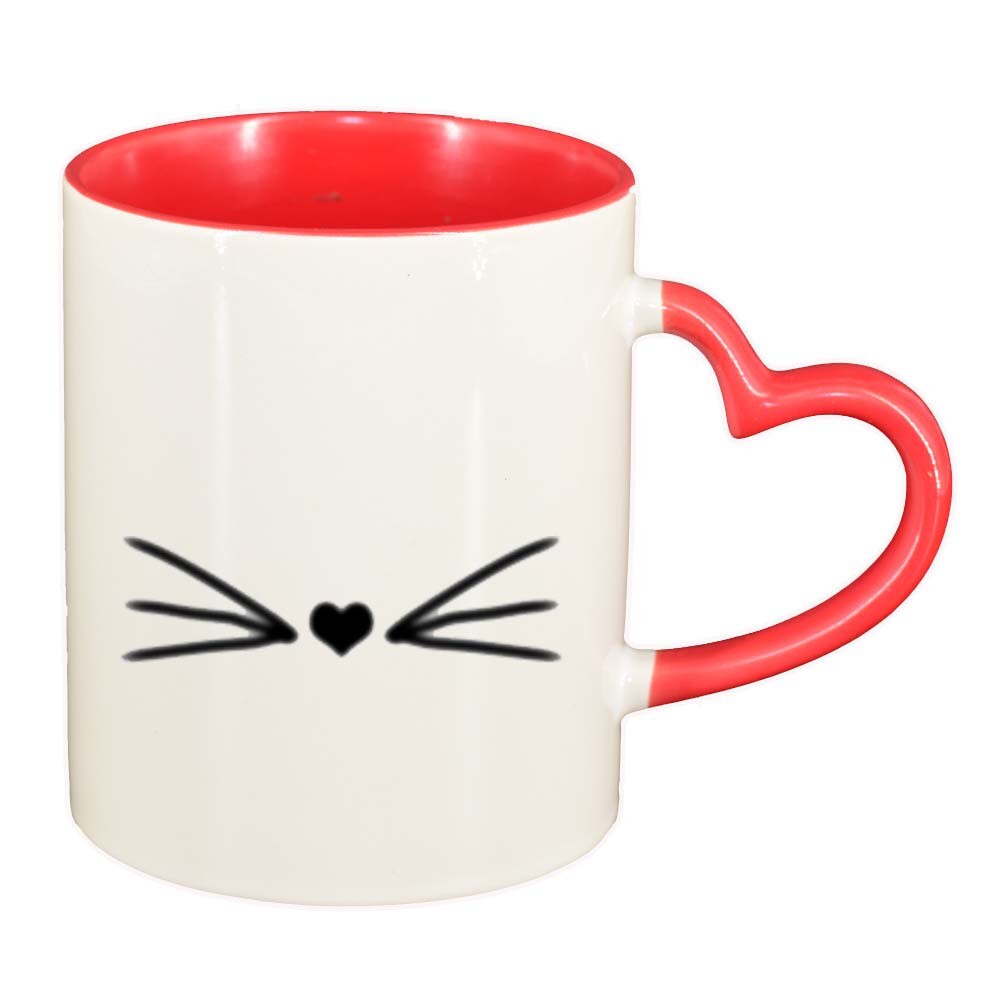 Cana Inima, interior rosu, maner inima, 330ml, D272