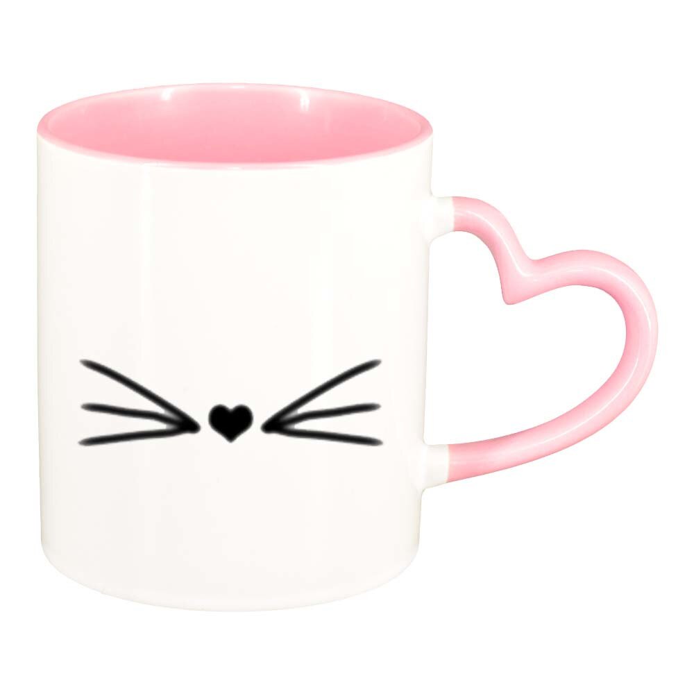 Cana Inima, interior roz, maner inima, 330ml, D272