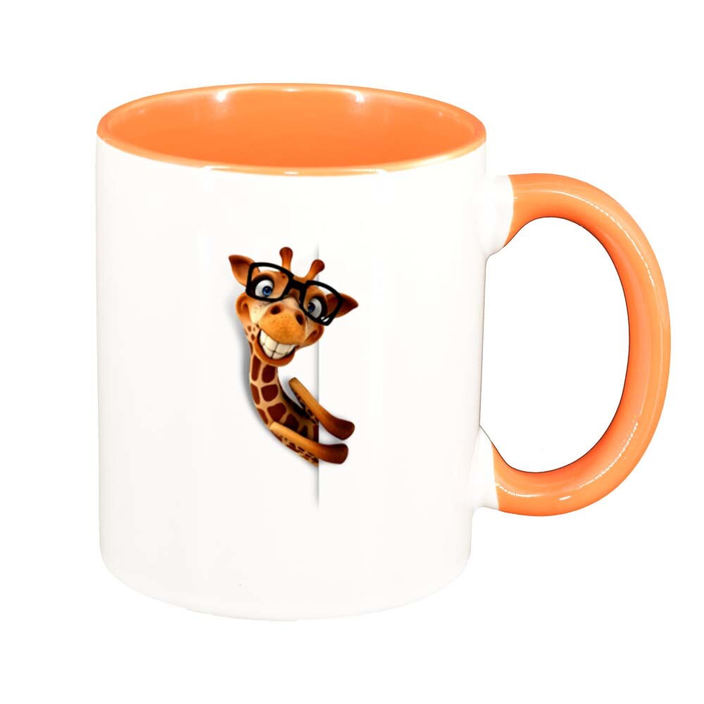 Cana Girafa, interior portocaliu, 330ml, D275