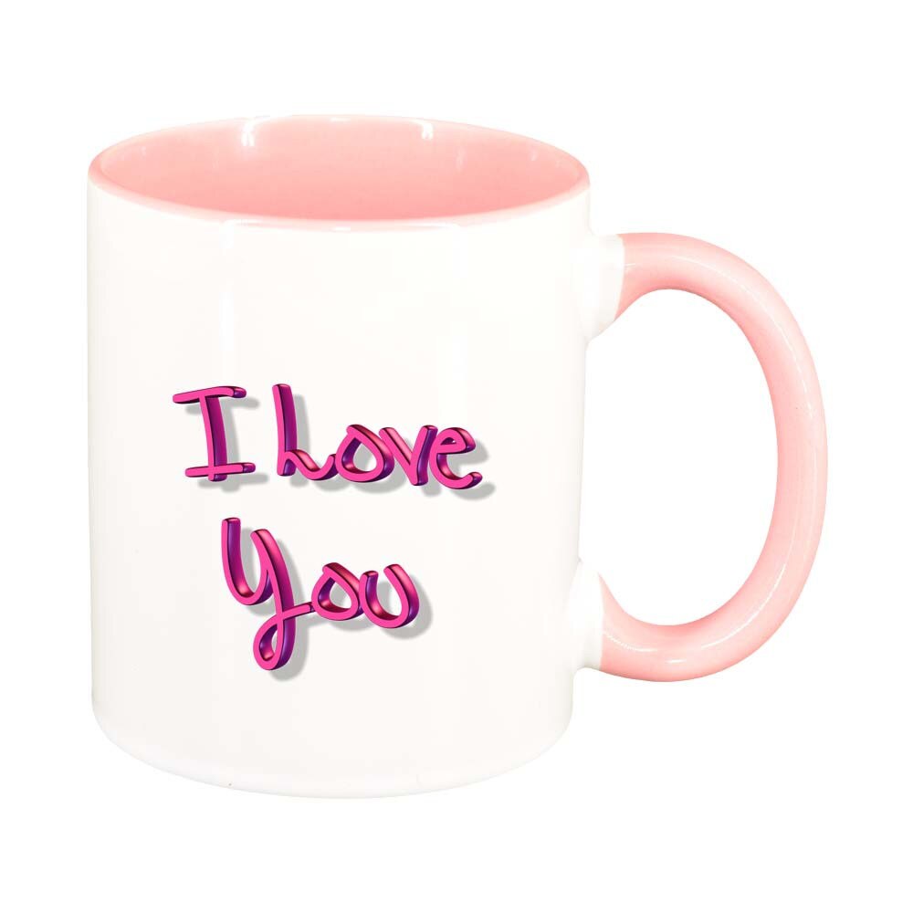 Cana I Love You, interior roz, 330ml, D276