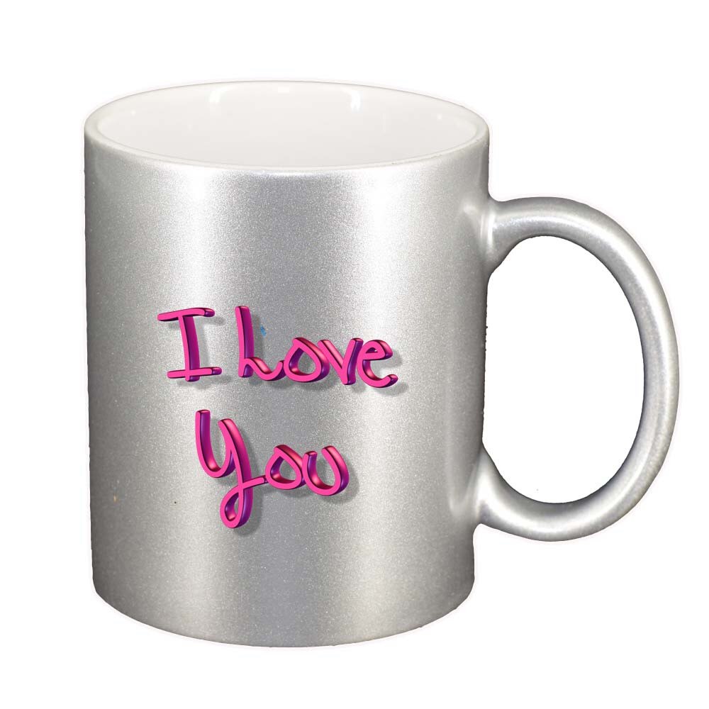 Cana I Love You, argintiu sidefata, 330ml, D276