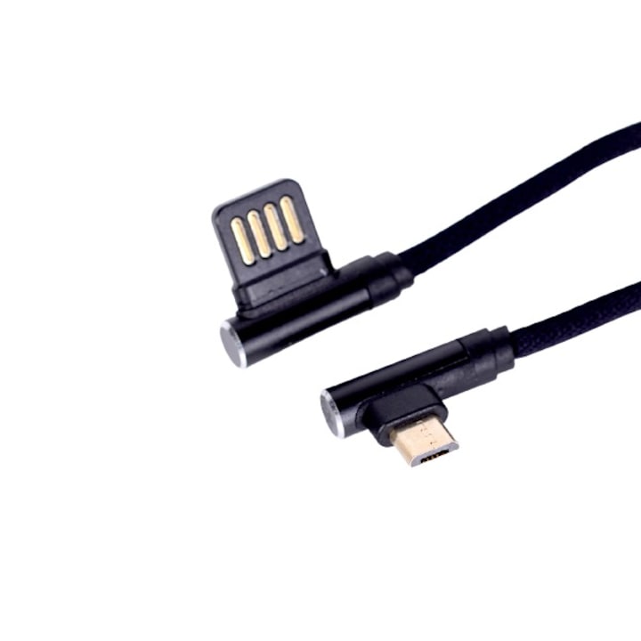 Cablu USB - Micro USB Wireman CABLE-167/1, viteza mare, negru, 1 metru