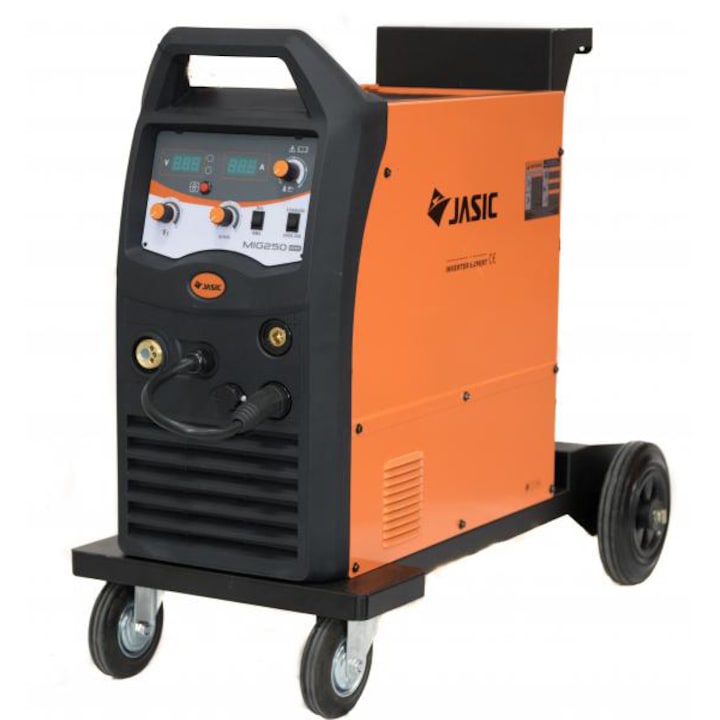Инверторен електрожен Jasic MIG/MMA 250, 230 V, 250 A, Професионален, С колела, Електроди 1.6-4 мм, Аксесоари за заваряване MIG/MAG