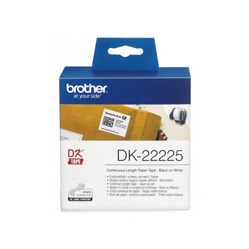 Rola Etichete Originala Brother 38mm x 30.5m Alb DK22225