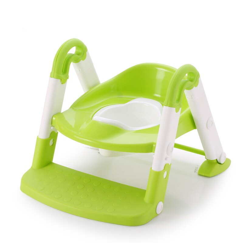 Reductor pentru toaleta cu scarita Little Mom Stair Potty Green