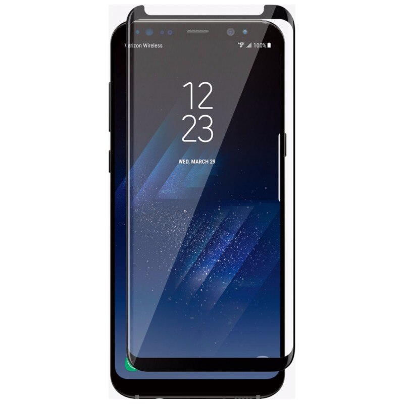 Folie protectie IMPORTGSM pentru Samsung Galaxy S8 (G950), Plastic, 5D, Full Cover, Neagra