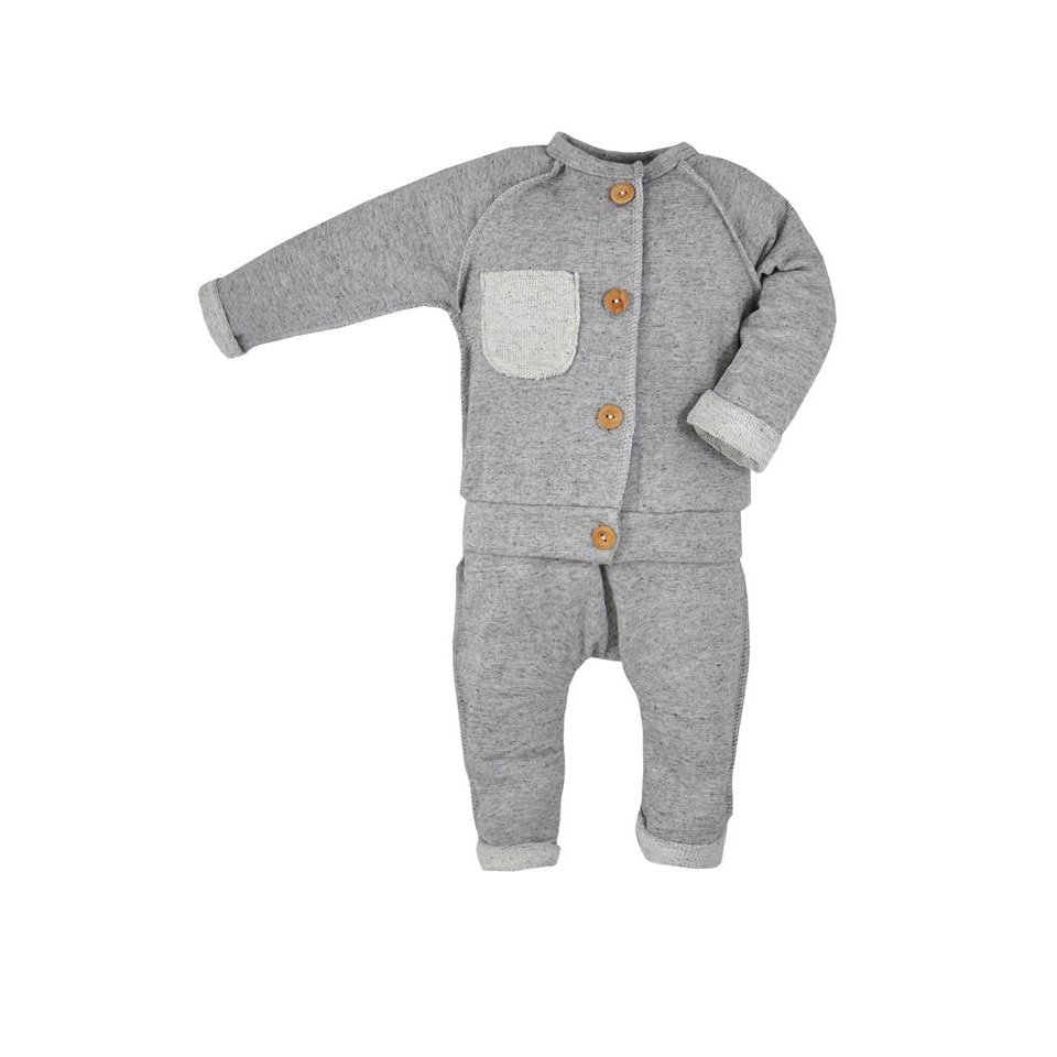 Compleu 2 piese pentru bebelusi Koala Guziczek 07-061G, Gri