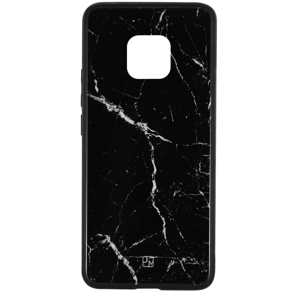 Husa de protectie Just Must Glass Print pentru Huawei Mate 20 Pro, Black Marble