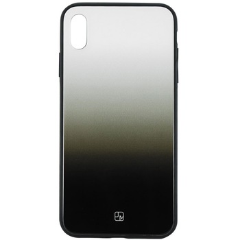 Husa de protectie Just Must Glass Print Gradient pentru Apple iPhone XS, Black White