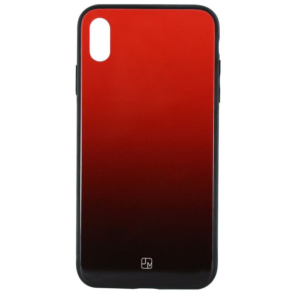 Husa de protectie Just Must Glass Print Gradient pentru Apple iPhone XS Max, Red Black