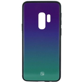 Husa de protectie Just Must Glass Print Gradient pentru Samsung Galaxy S9 Plus G965, Purple Green