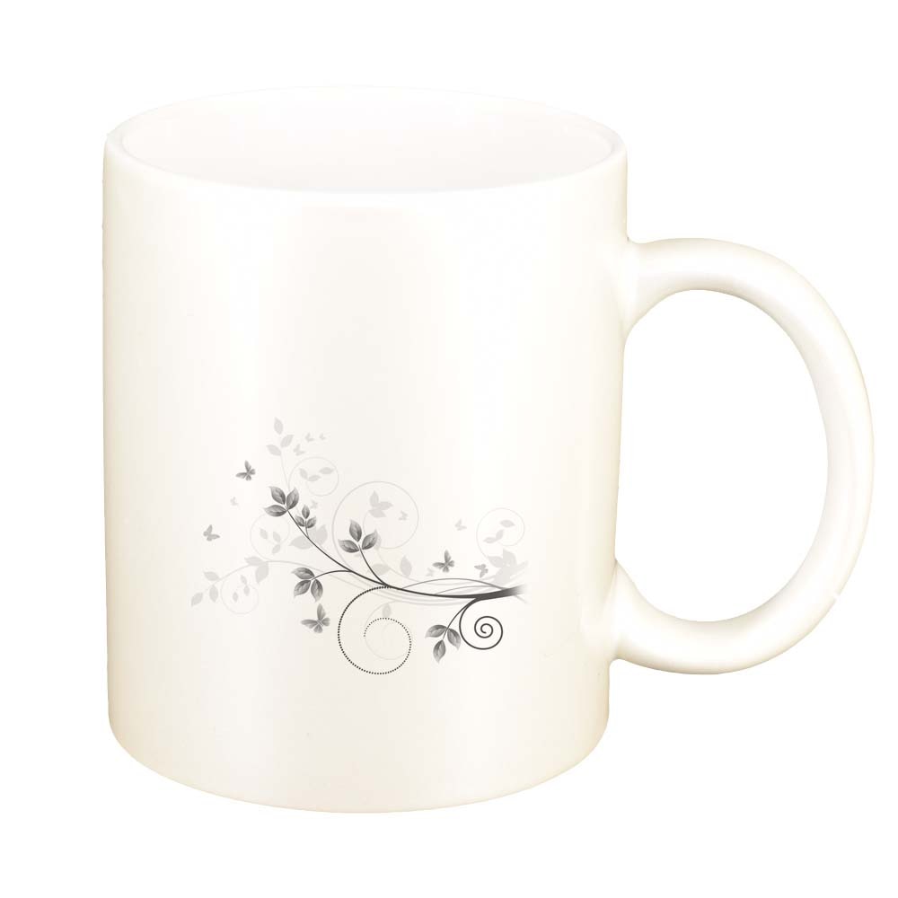 Cana Model Floral, alb sidefata, 330ml, D280