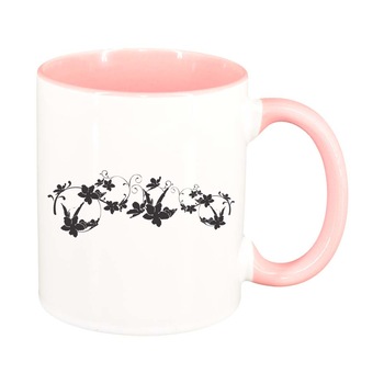 Cana Model Floral, interior roz, 330ml, D282 Cana Model Floral, interior roz, 330ml, D282