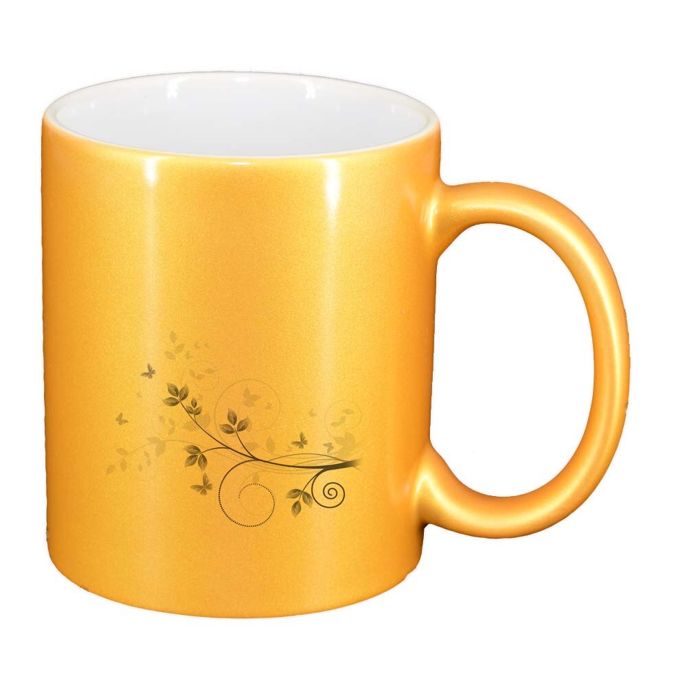 Cana Model Floral, auriu sidefata, 330ml, D280