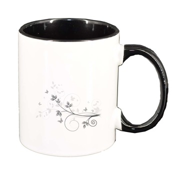 Cana Model Floral, interior negru, 330ml, D280 Cana Model Floral, interior negru, 330ml, D280