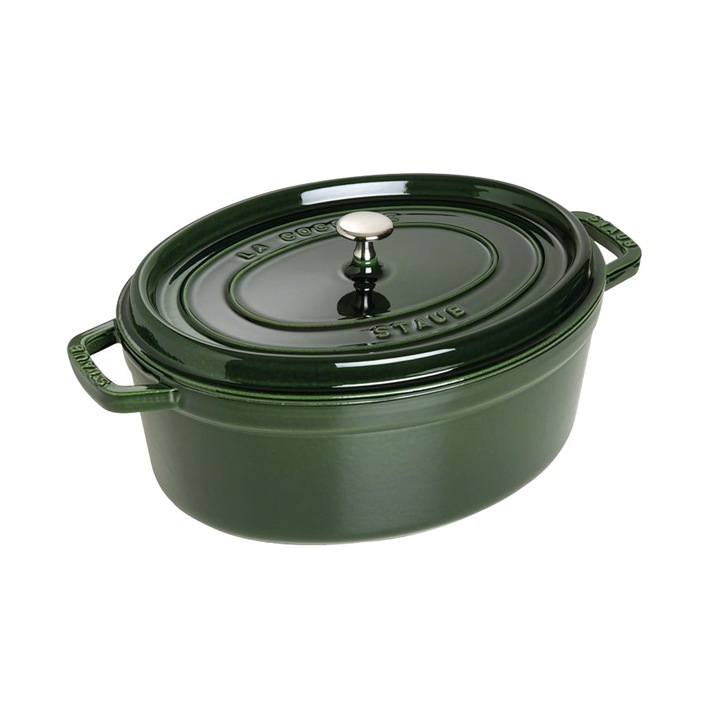 Овална чугунена тенджера Cocotte 29 см / 4,25 л, Босилек - Staub