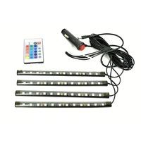 lumini ambientale auto kit interior led 12 smd rgb cu senzor si telecomanda wireless marca reflection vision imagen 4_0_
0