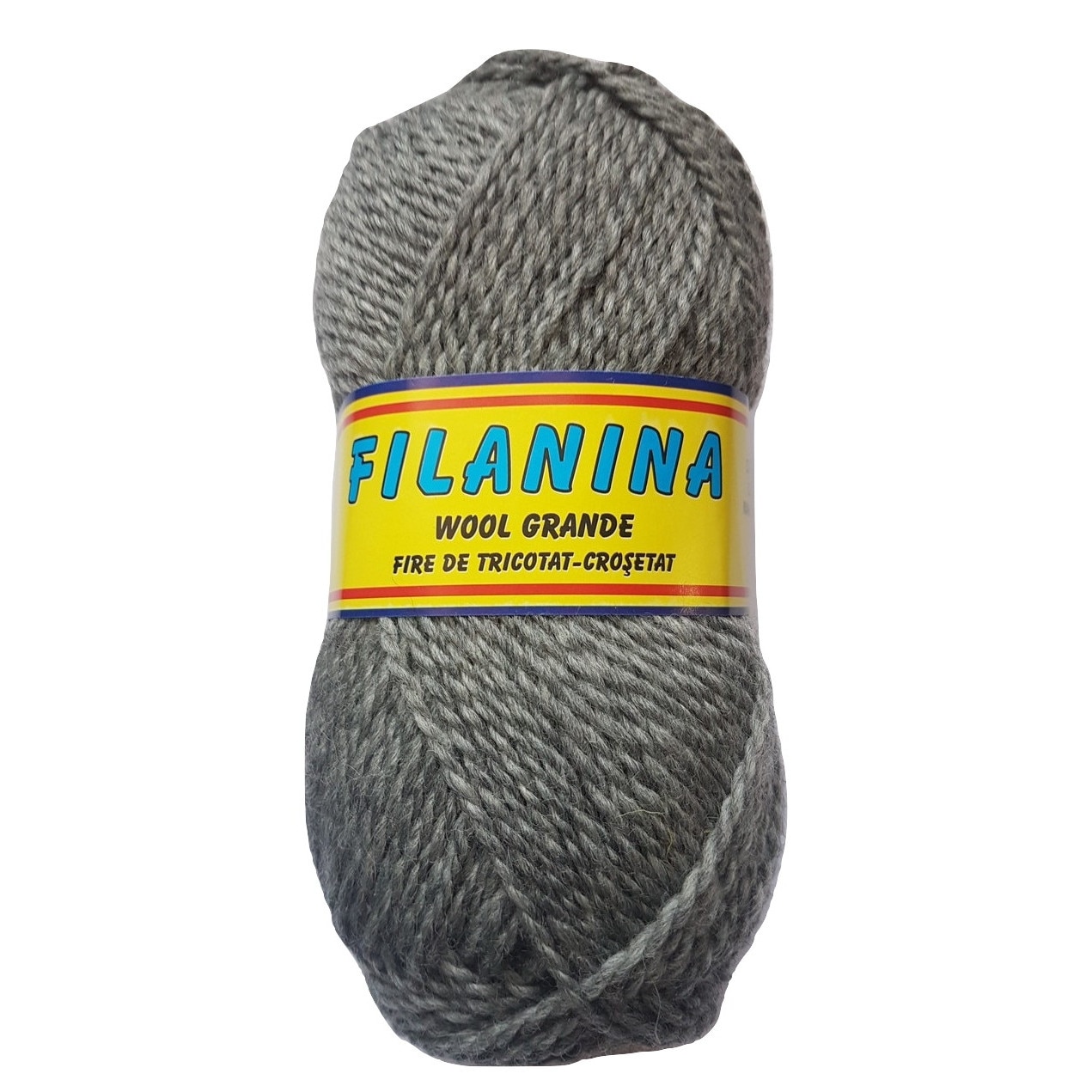 Fir tricotat, Filanina, Lana 100%, Gri deschis , 80 m