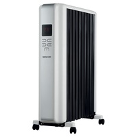 Radiator electric cu ulei Sencor, SOH 8110WH, 2300W, LED, Telecomanda, Alb/ Negru