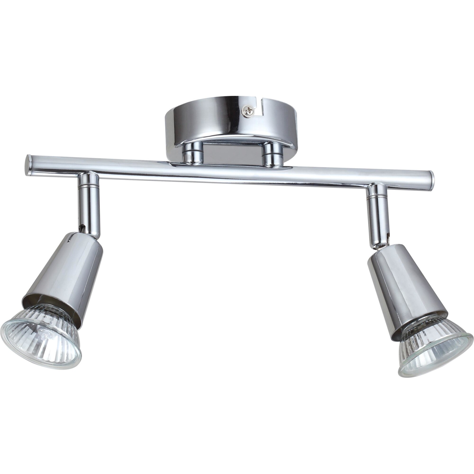 Plafoniera Lampex Burgos 2, GU10, 2 x 50 W, Argintiu