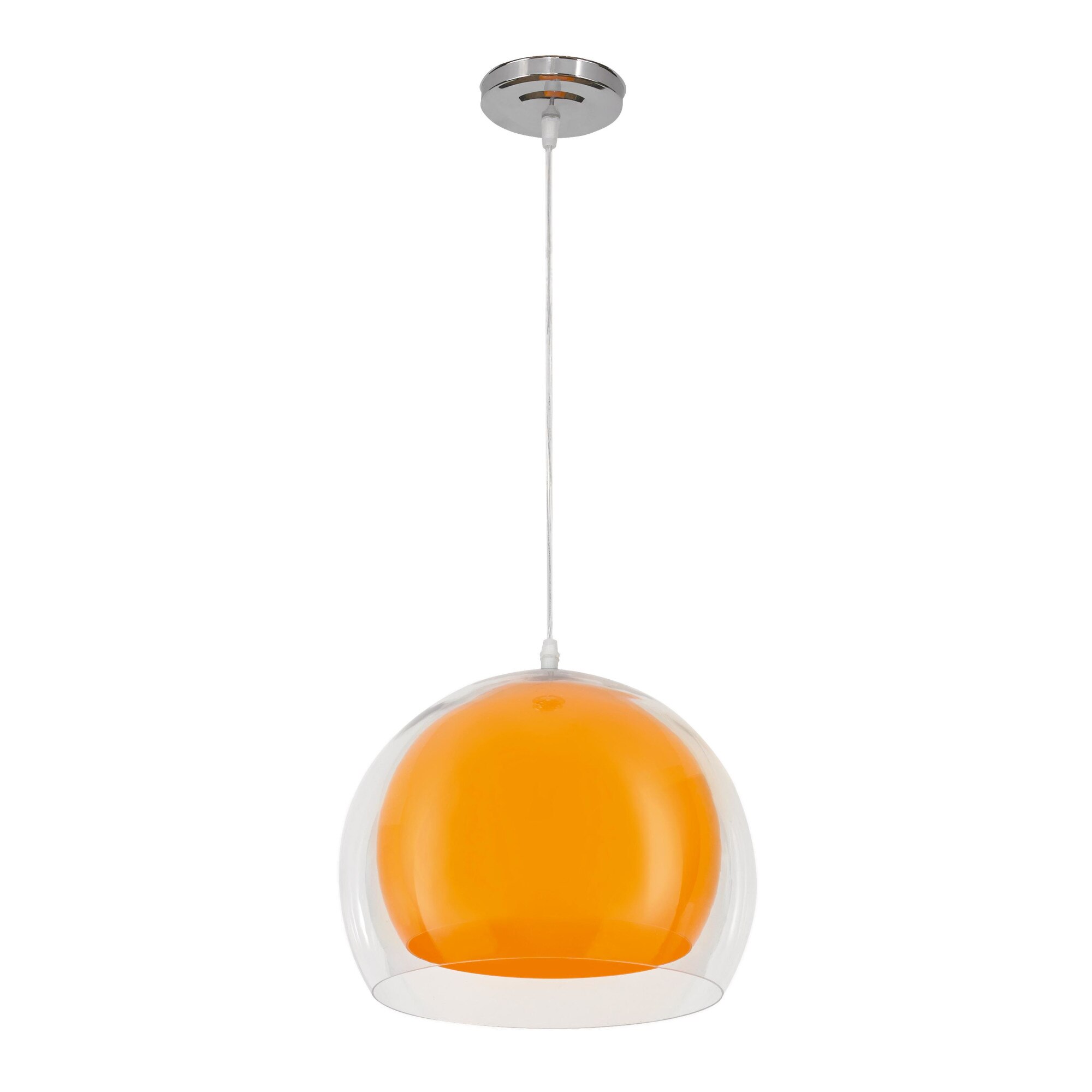 Lampa tip pendul ,,Malta'', Lampex, 80 cm, 23W, Oranj