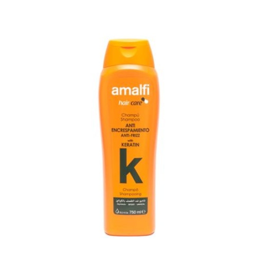 Sampon Amalfi Anti-Frizz (antistatic) pentru par fara bucle cu Keratina 750ml
