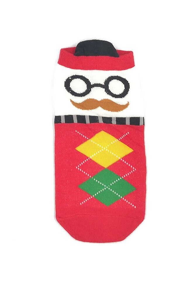 Sosete scurte, Onore, multicolore, bumbac, marime universala