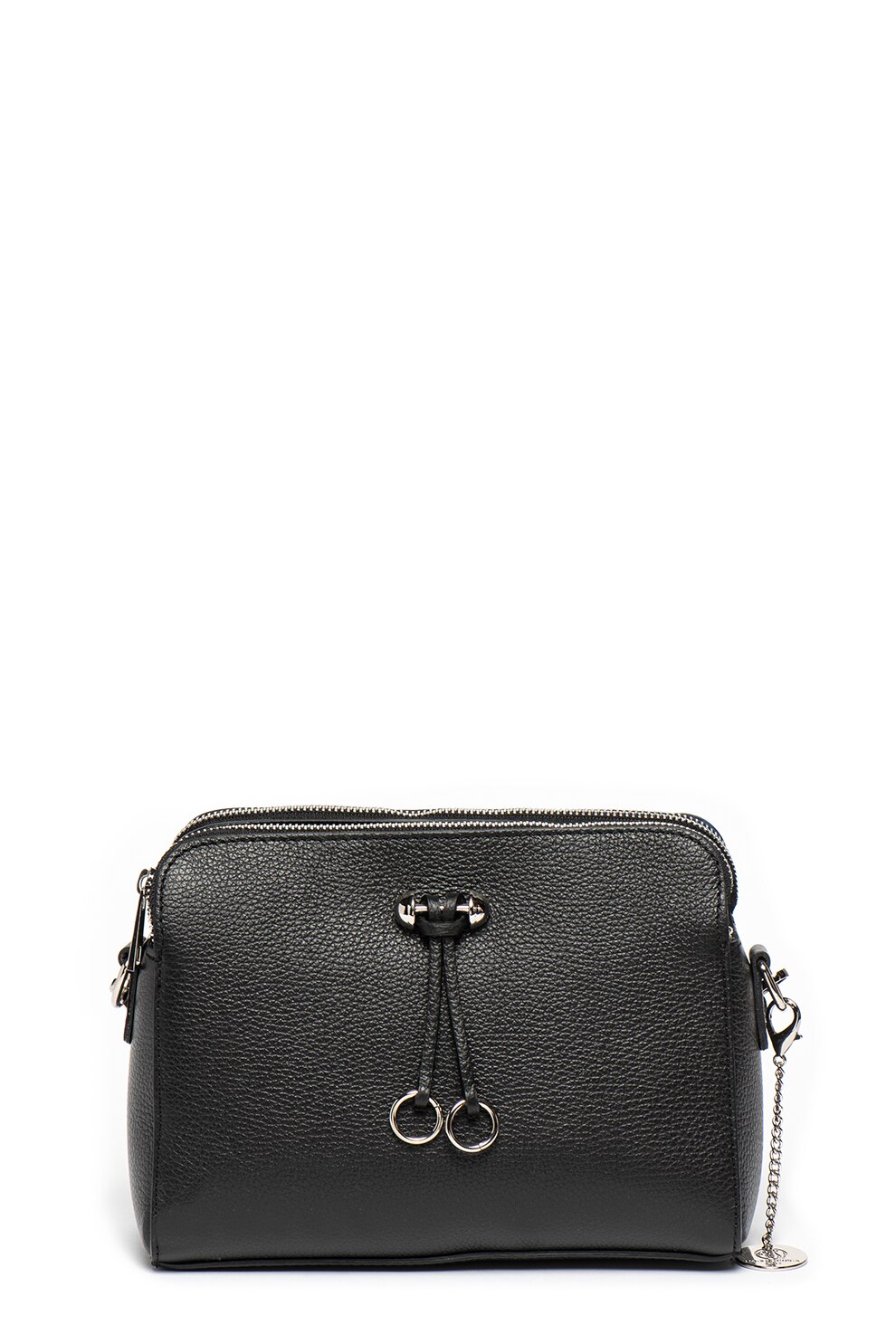 Matilde Costa, Geanta de piele, cu bareta de umar, Negru