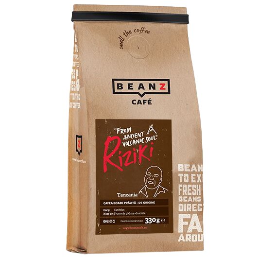 Cafea boabe Beanz Riziki, 330 gr
